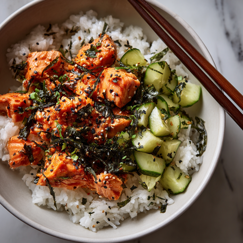 Spicy Tuna Rice Bowl (5-Minute Recipe!)