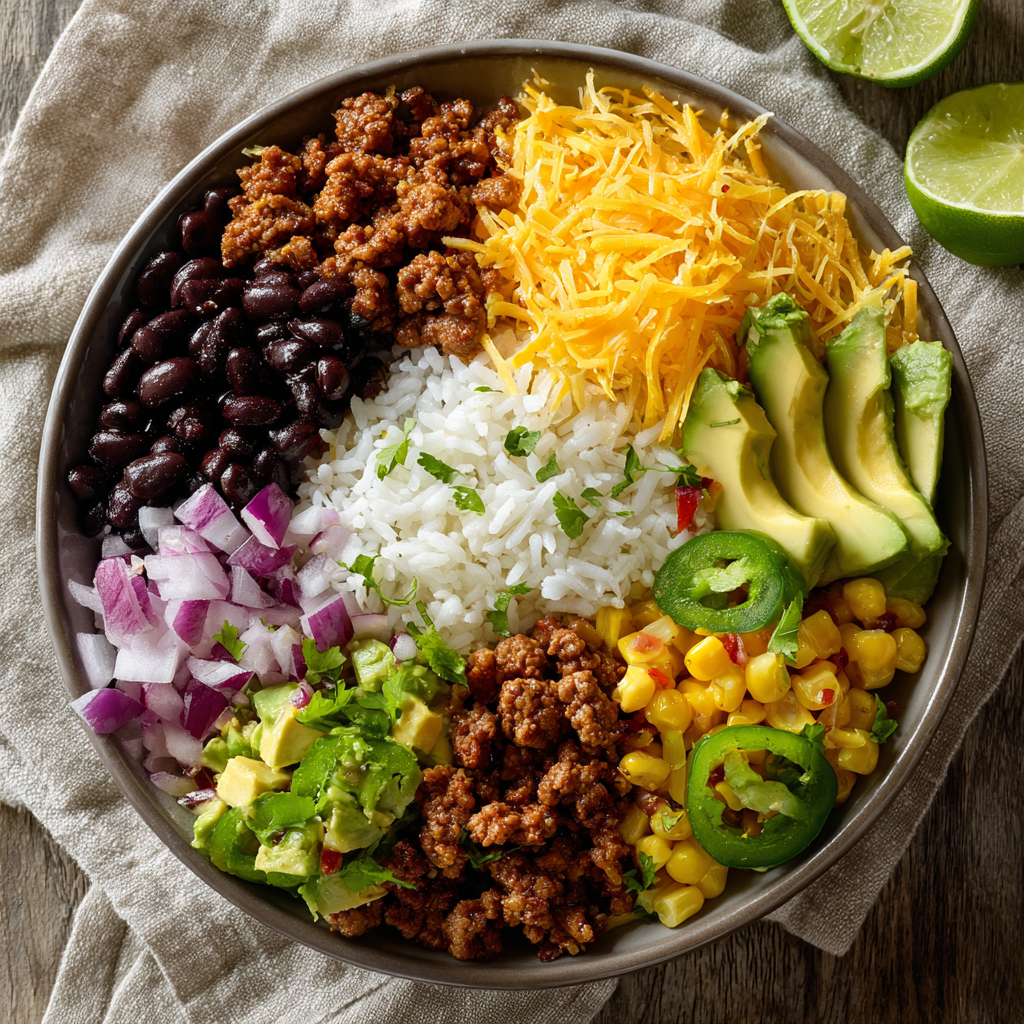 Ground Chicken Taco Bowls