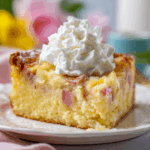 Easy Rhubarb Custard Cake