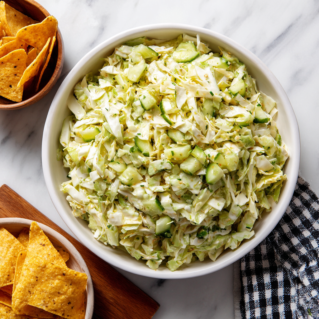Cabbage Salad with Indian Green Chutney Dressing