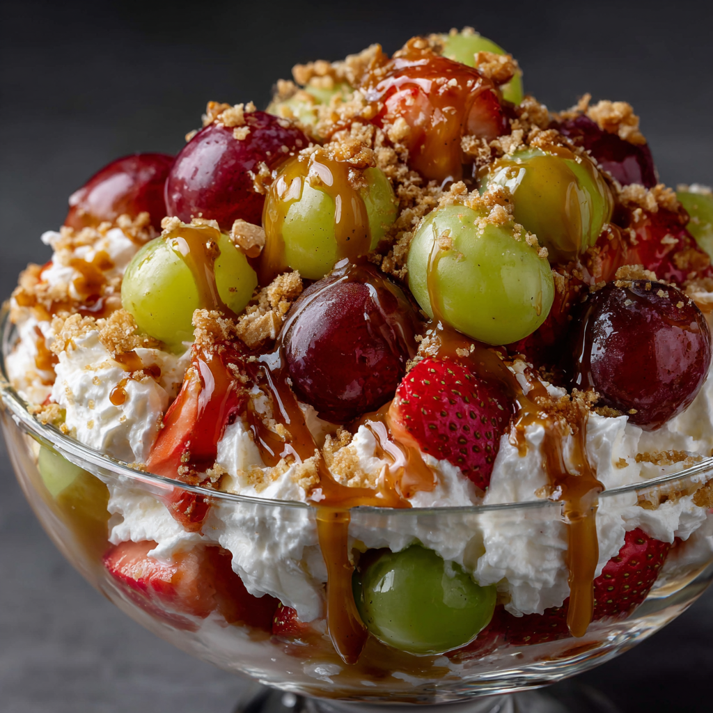 Caramel Crunch Cheesecake Fruit Salad