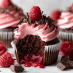 Raspberry Chocolate Lava Cupcakes