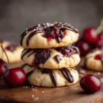 White Chocolate Cherry Shortbread Cookies