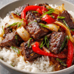 Sizzling Chinese Pepper Steak with Onions