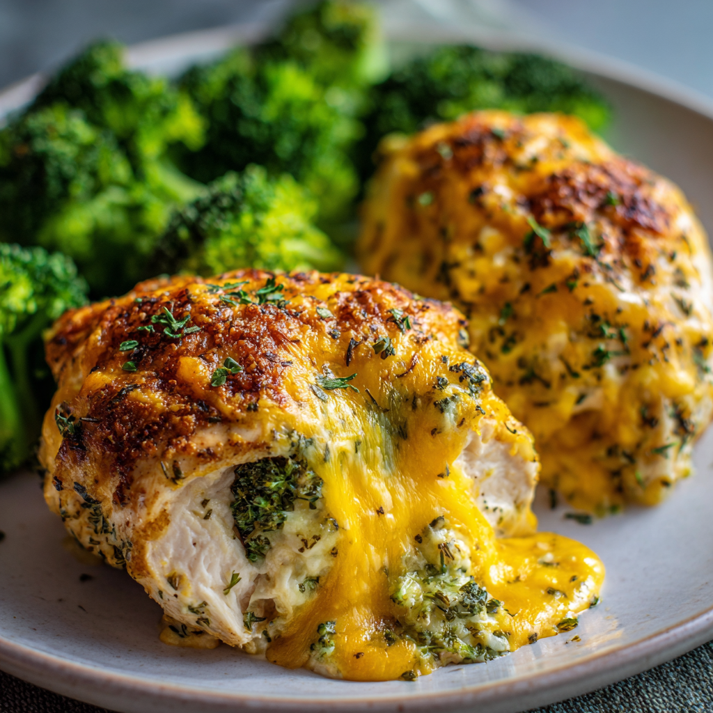 Broccoli Cheddar Stuffed Chicken