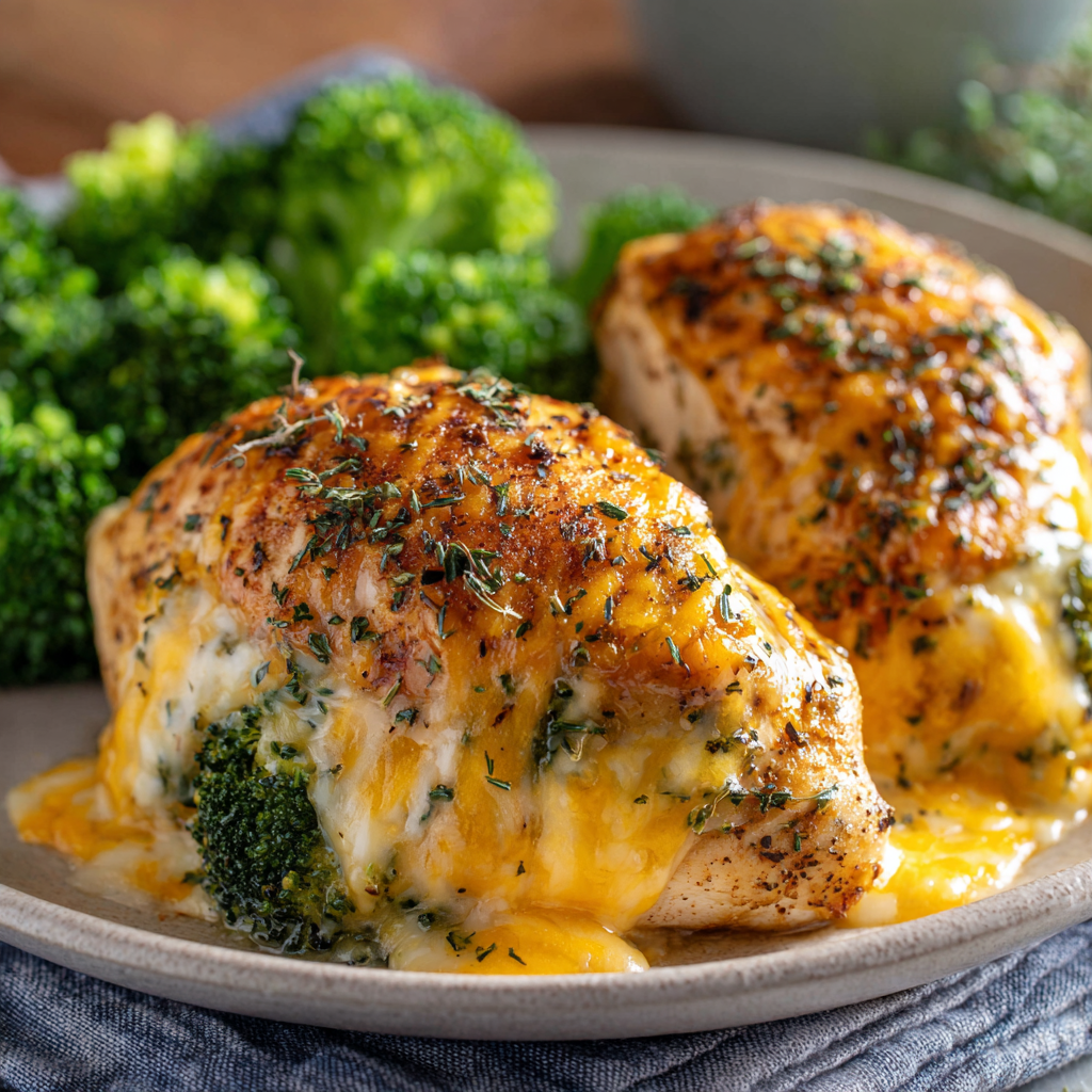 Broccoli Cheddar Stuffed Chicken