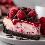 Dark Chocolate Raspberry Cheesecake