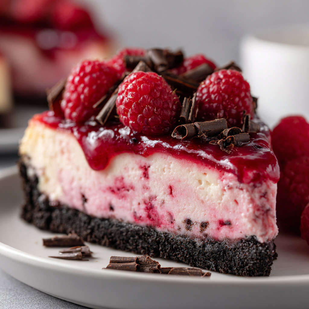 Dark Chocolate Raspberry Cheesecake 8 Dark Chocolate Raspberry Cheesecake