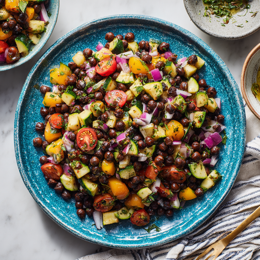Kala Chana Chaat / Black Chickpea Salad