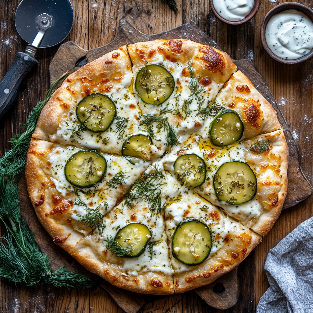 Viral TikTok Dill Pickle Pie Pizza