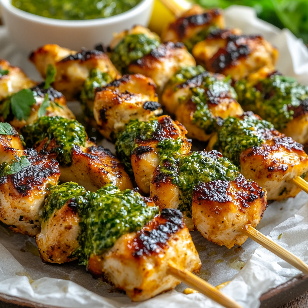 Honey Garlic Chicken Skewers