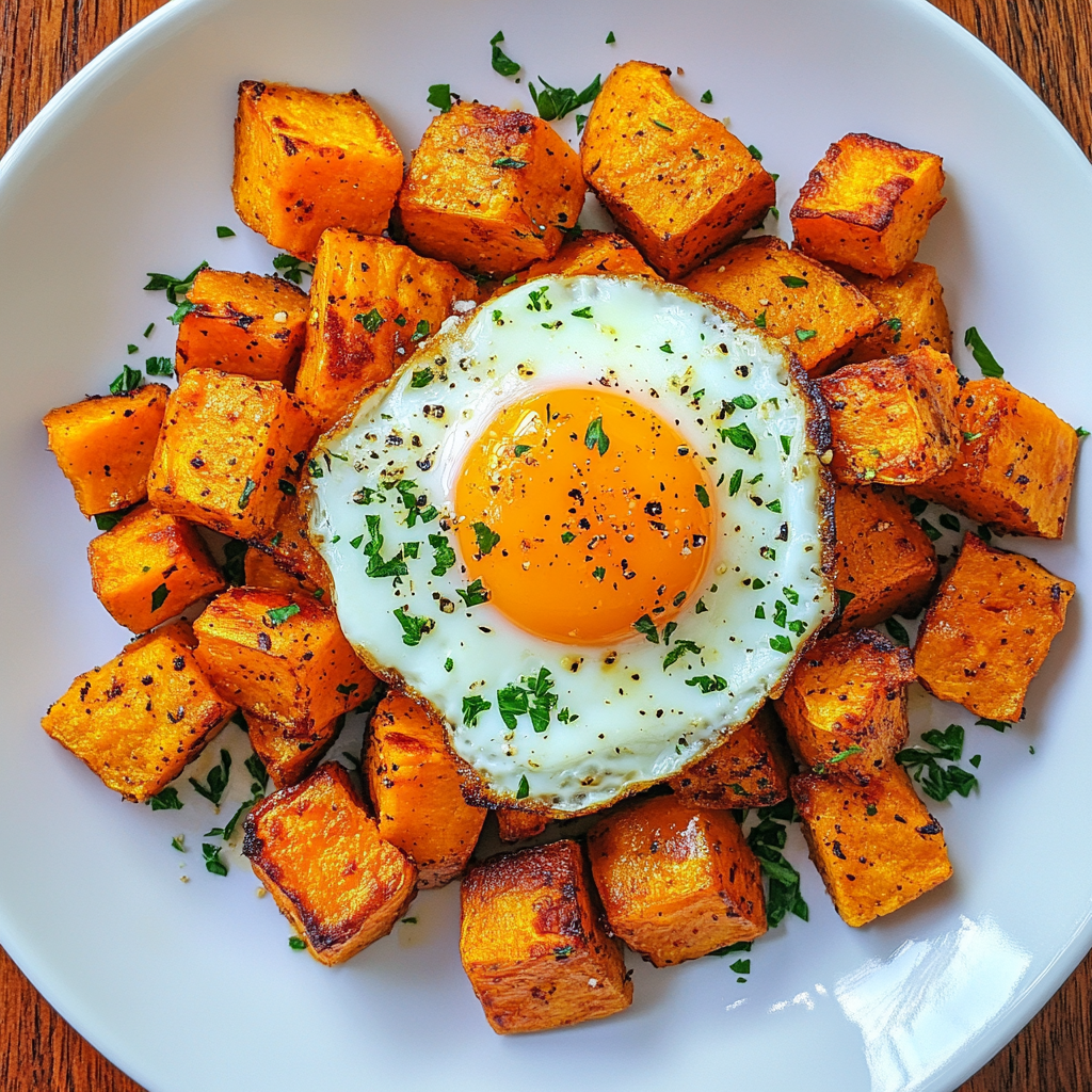 Sweet Potato Hash with Eggs