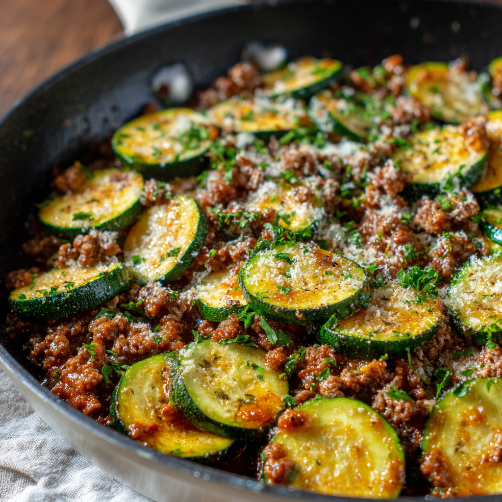 25-Minute Ground Turkey and Zucchini Skillet