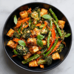 Easy Vegetable Stir Fry with Peanut Sauce