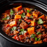 Slow Cooker Sweet Potato Black Bean Chili