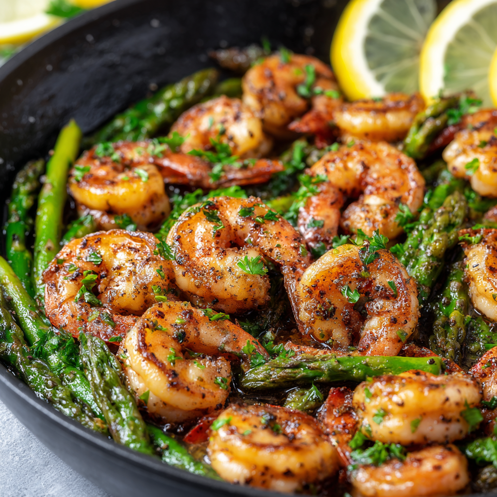Lemon Garlic Shrimp and Asparagus 6 Lemon Garlic Shrimp and Asparagus
