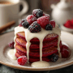 Decadent Red Velvet Pancakes