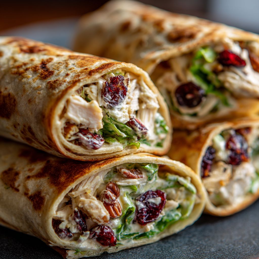Healthy Chicken Apple Salad Wraps