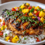 Honey Lime Chicken with Mango Salsa