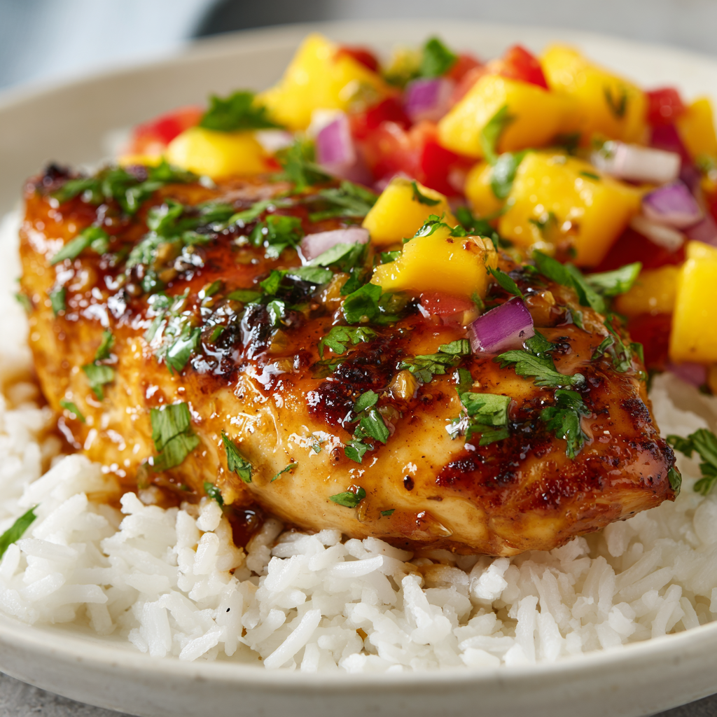 Honey Lime Chicken with Mango Salsa