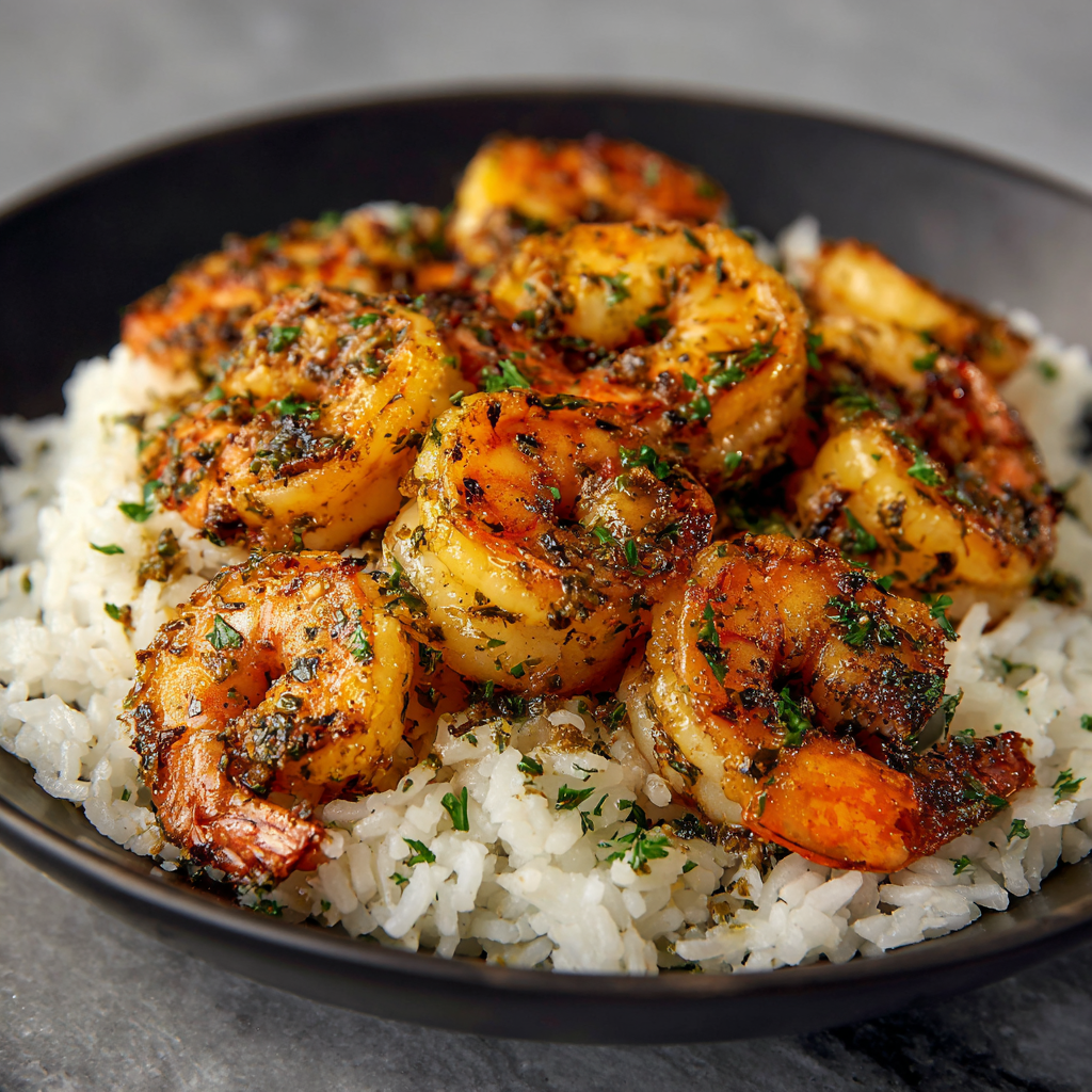 Garlic Butter Shrimp and Rice (30-Minutes)
