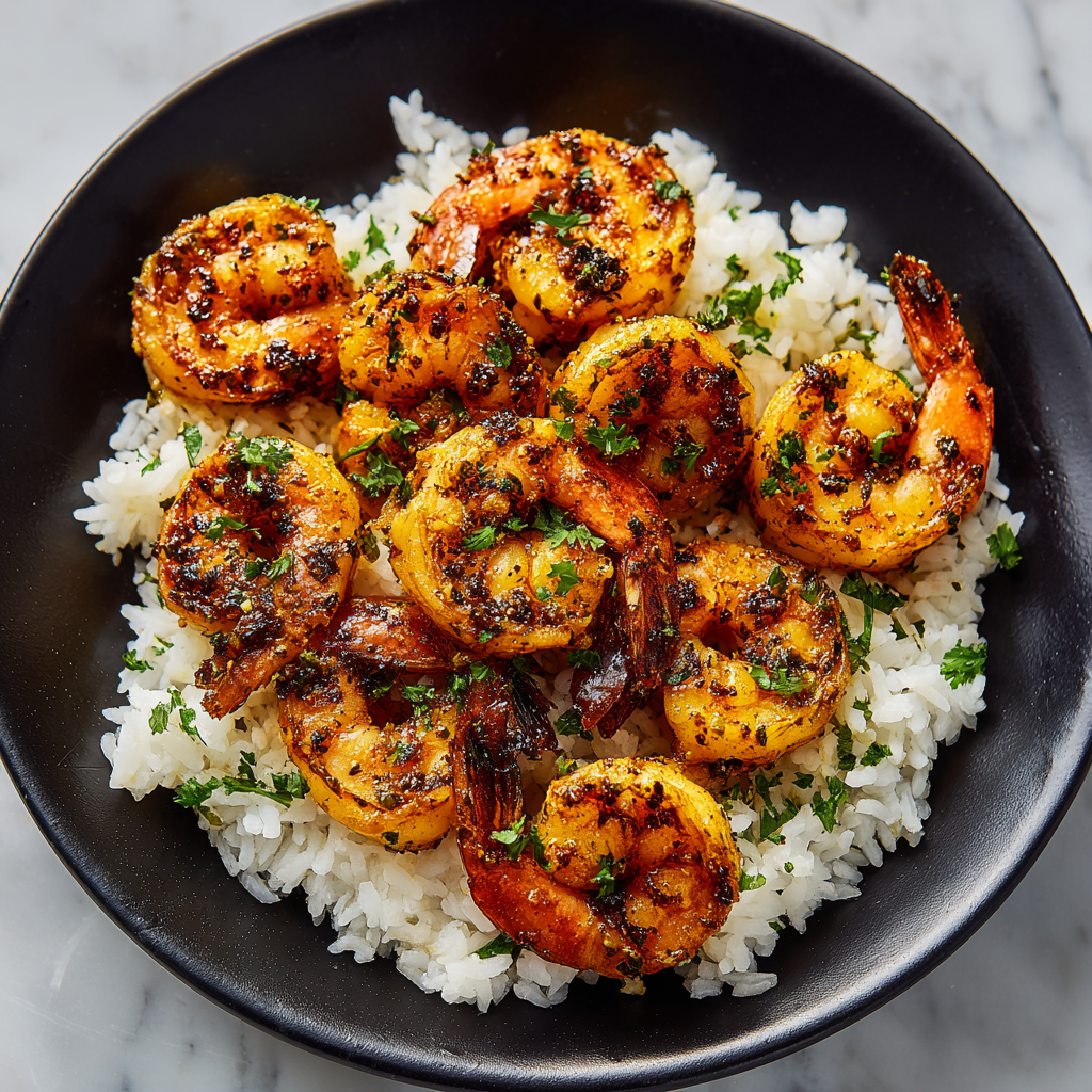 Garlic Butter Shrimp and Rice (30-Minutes)