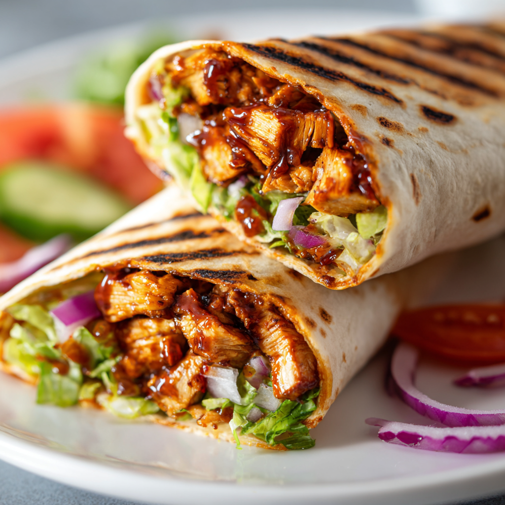 BBQ Ranch Chicken Wrap Recipe (20-Minutes)
