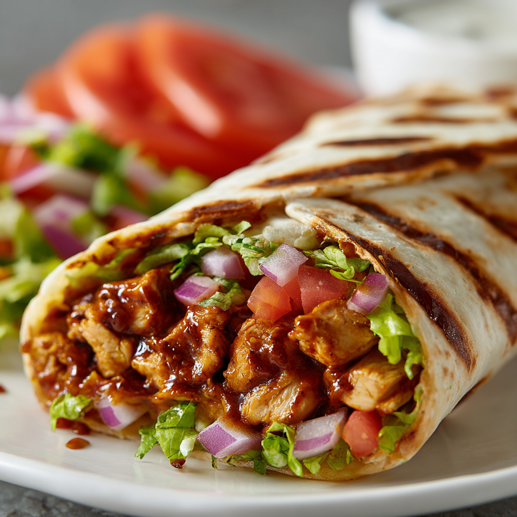 BBQ Ranch Chicken Wrap Recipe (20-Minutes)