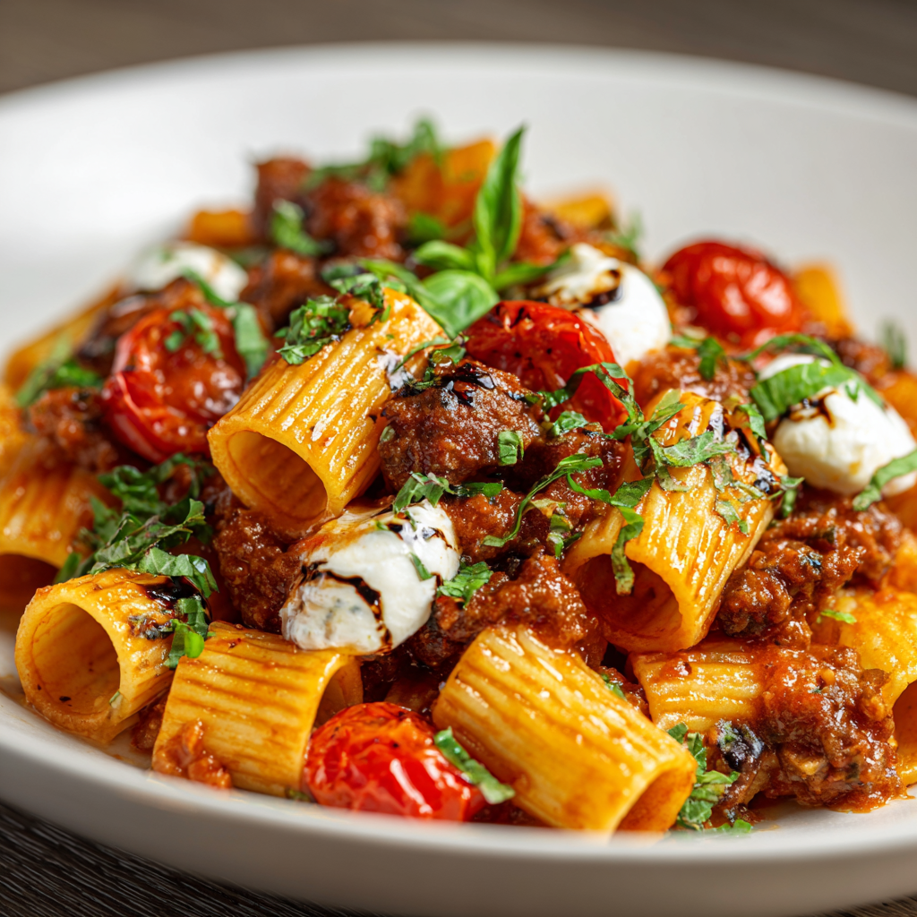 Caprese Pasta with Italian Sausage (30-Minutes)