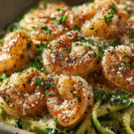 One-Pan Lemon Garlic Shrimp and Zucchini Noodles