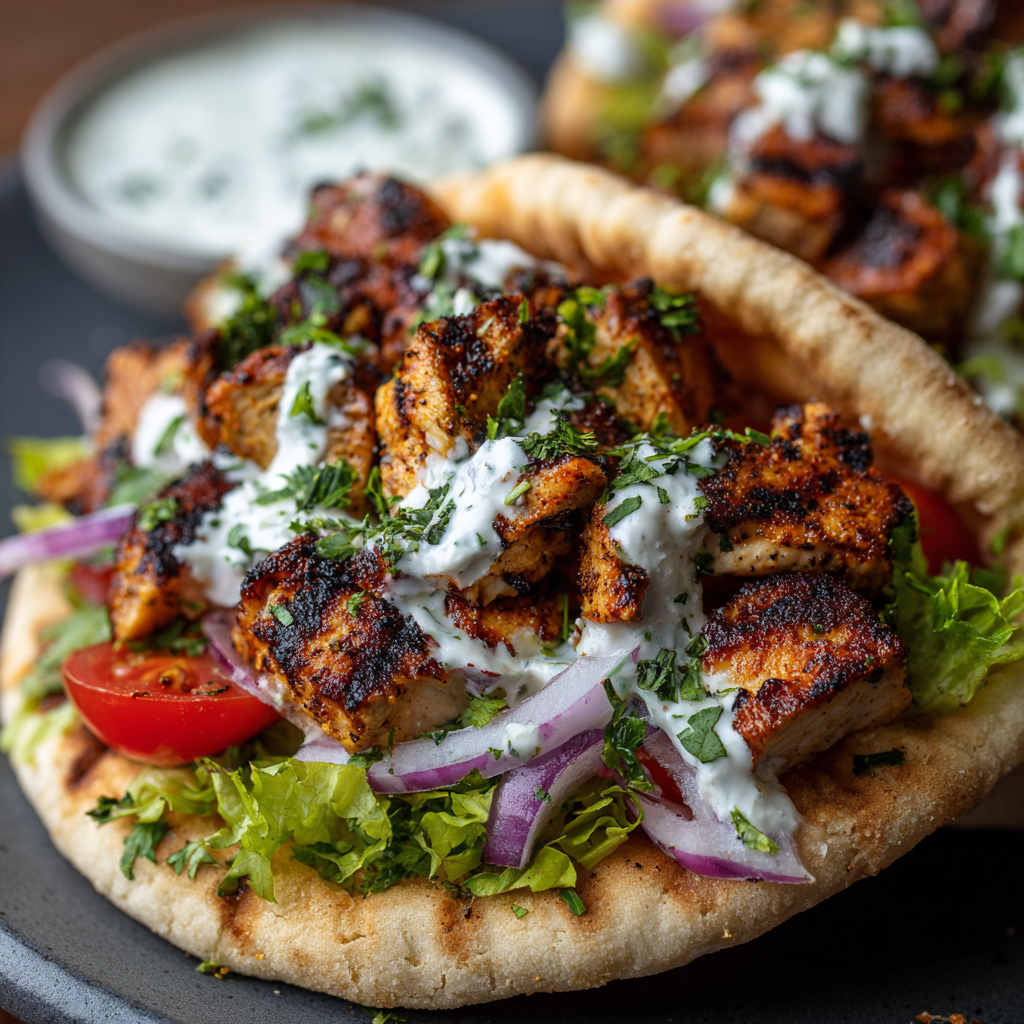 Easy Greek Chicken Gyros with Tzatziki (30-Minutes)