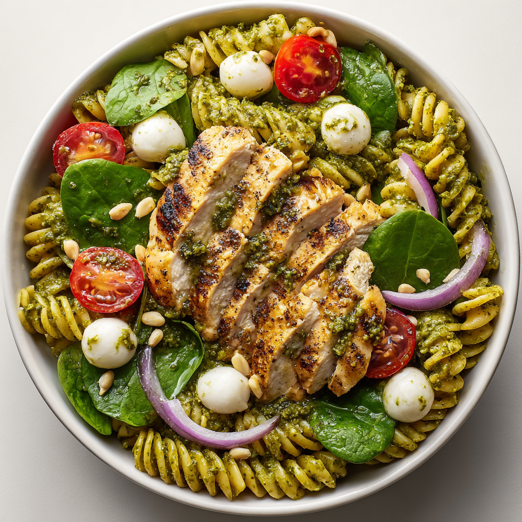 Easy Chicken Pesto Pasta Salad (25-Minutes)