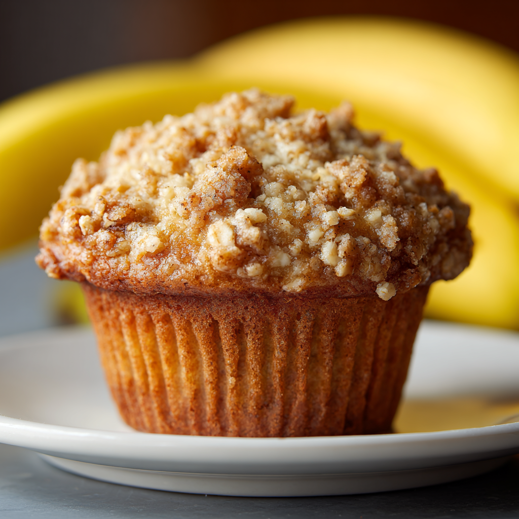 Healthy Banana Oatmeal Muffins
