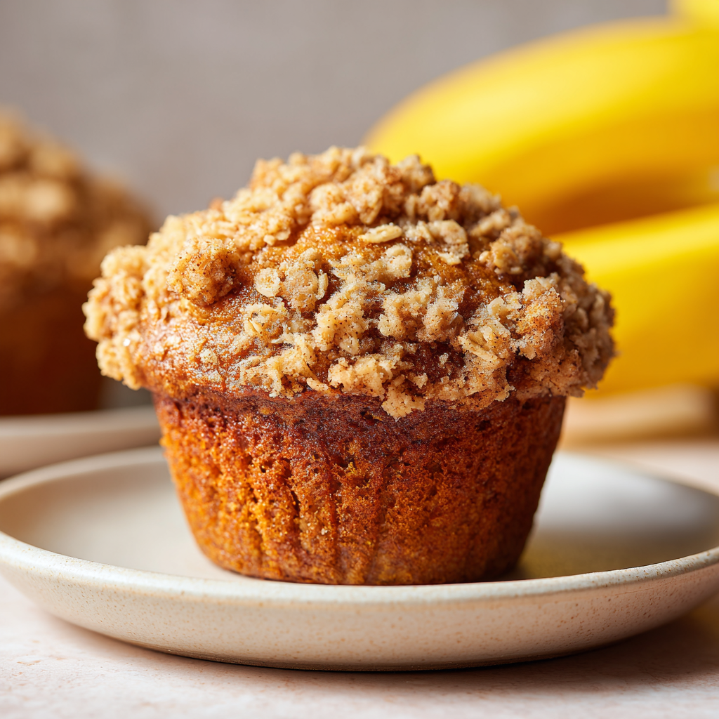 Healthy Banana Oatmeal Muffins