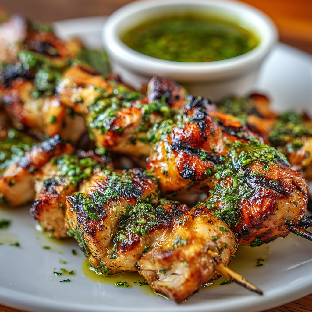 Peruvian Grilled Chicken Skewers