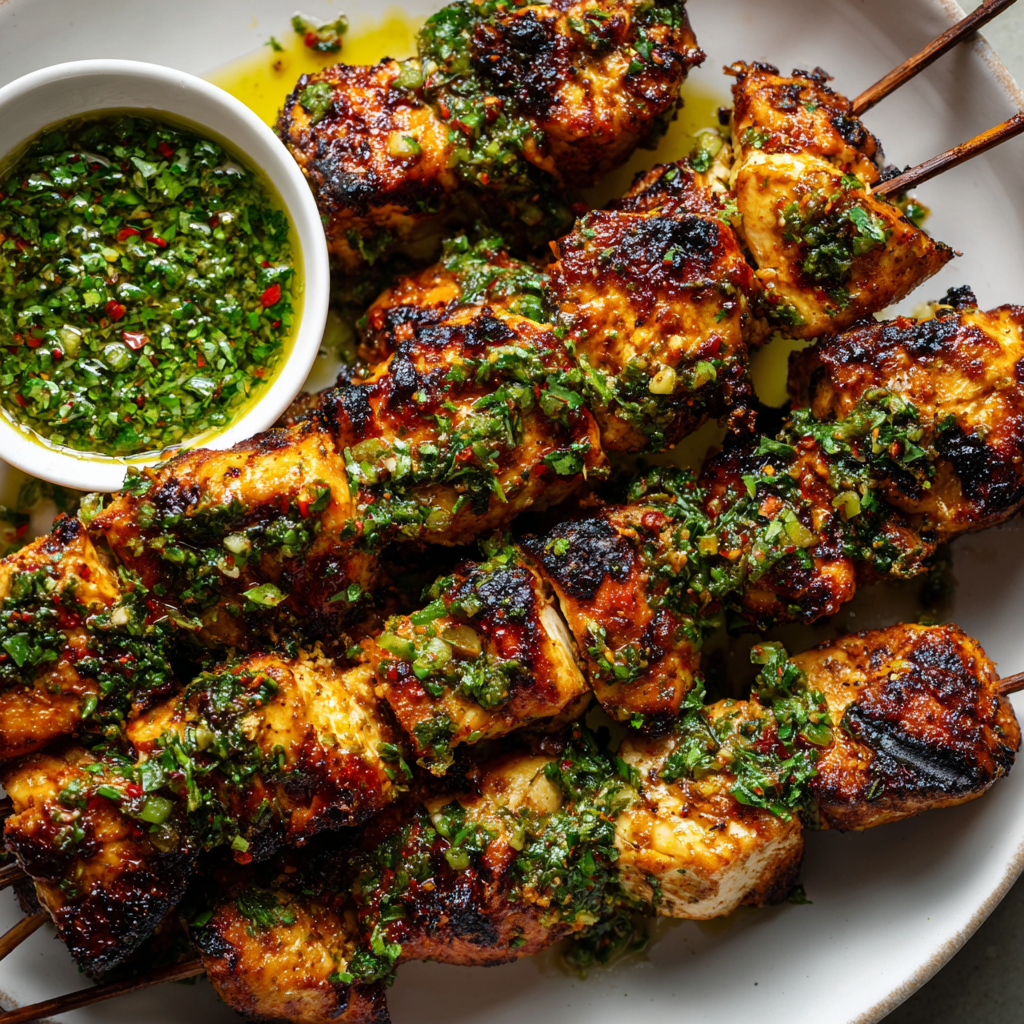 Peruvian Grilled Chicken Skewers
