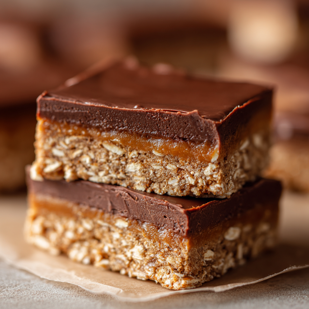 No-Bake Chocolate Peanut Butter Oat Bars