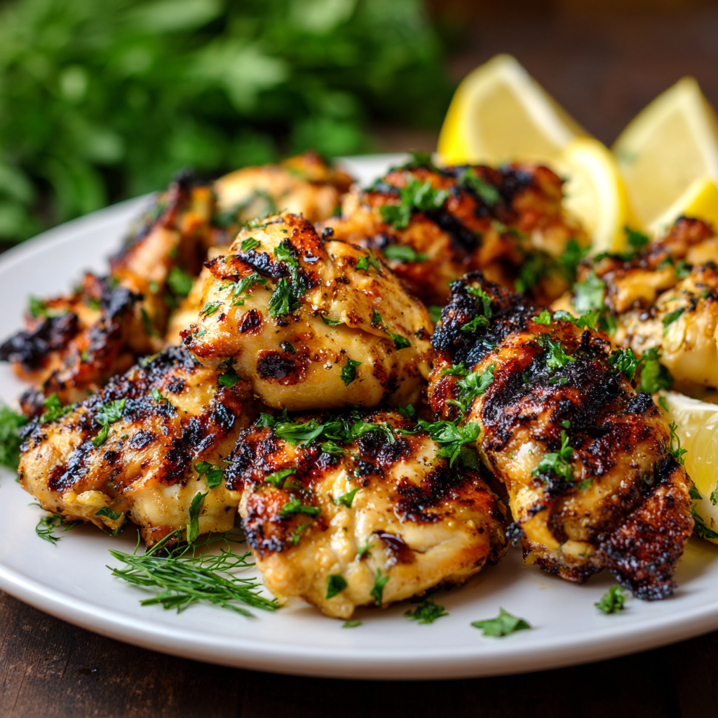 Juicy Lemon Herb Grilled Chicken Thighs