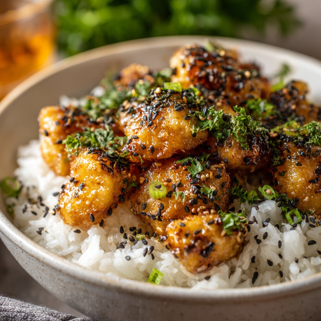 Honey Garlic Chicken Rice Bowls (30-Minutes)