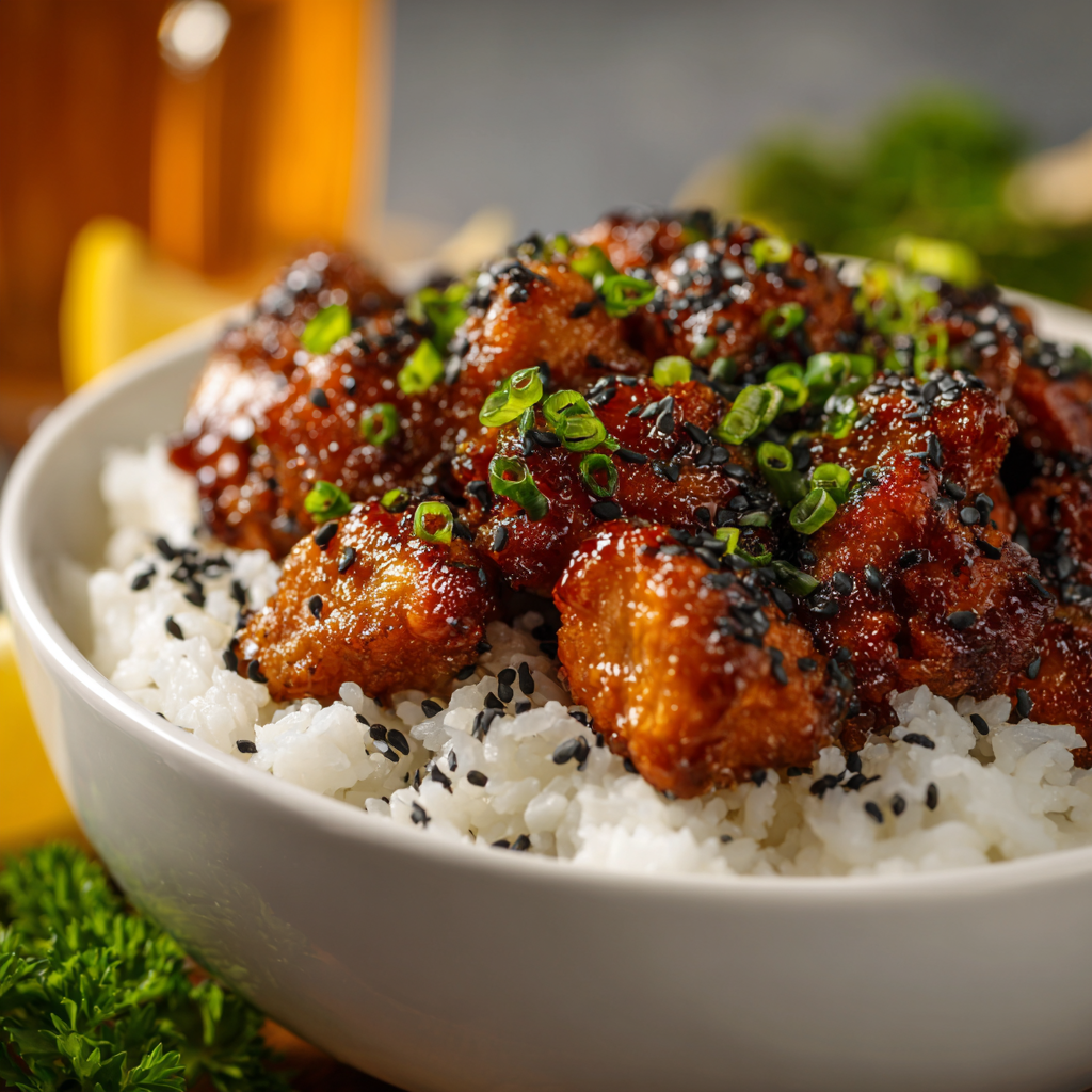 Honey Garlic Chicken Rice Bowls (30-Minutes)