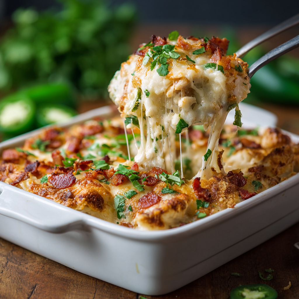 Creamy Jalapeño Popper Chicken Casserole 6 Creamy Jalapeño Popper Chicken Casserole