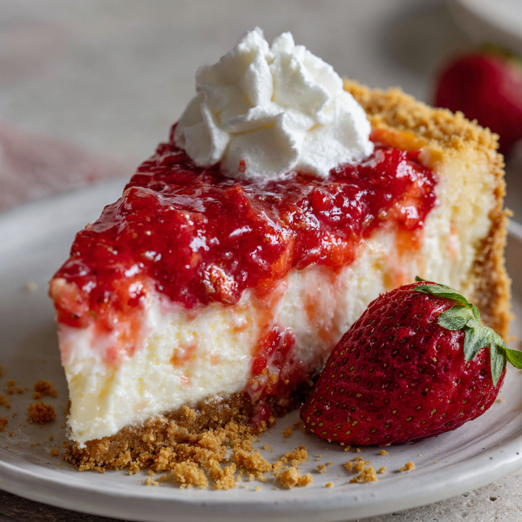 Strawberry Rhubarb Cream Pie