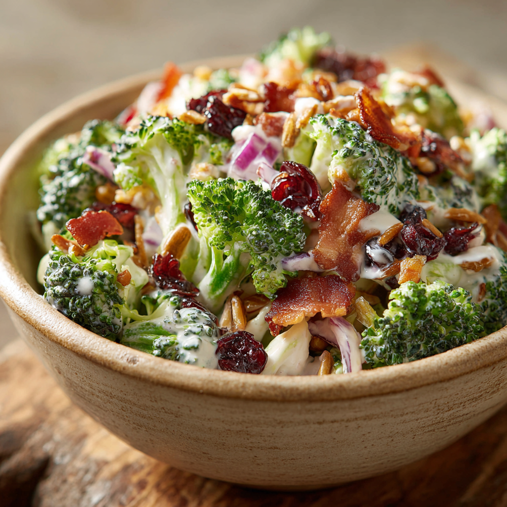 The BEST Broccoli Salad with Creamy Dressing