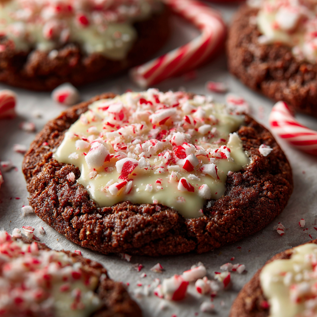 Chocolate Peppermint Meltaway Cookies