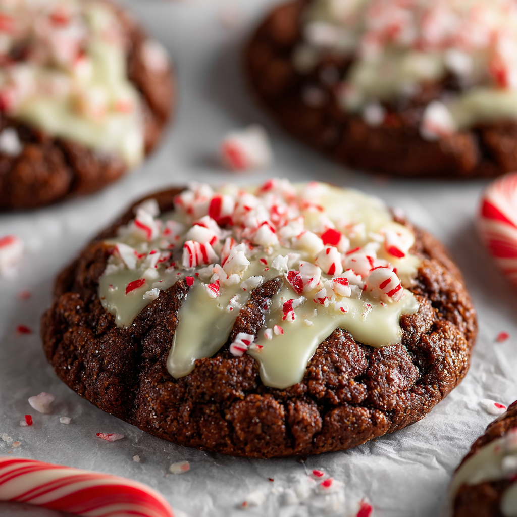 Chocolate Peppermint Meltaway Cookies