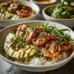 Shrimp Rice Bowls with Spicy Mayo