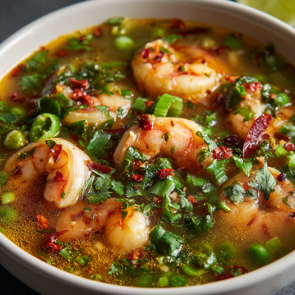Quick and Spicy Shrimp Soup
