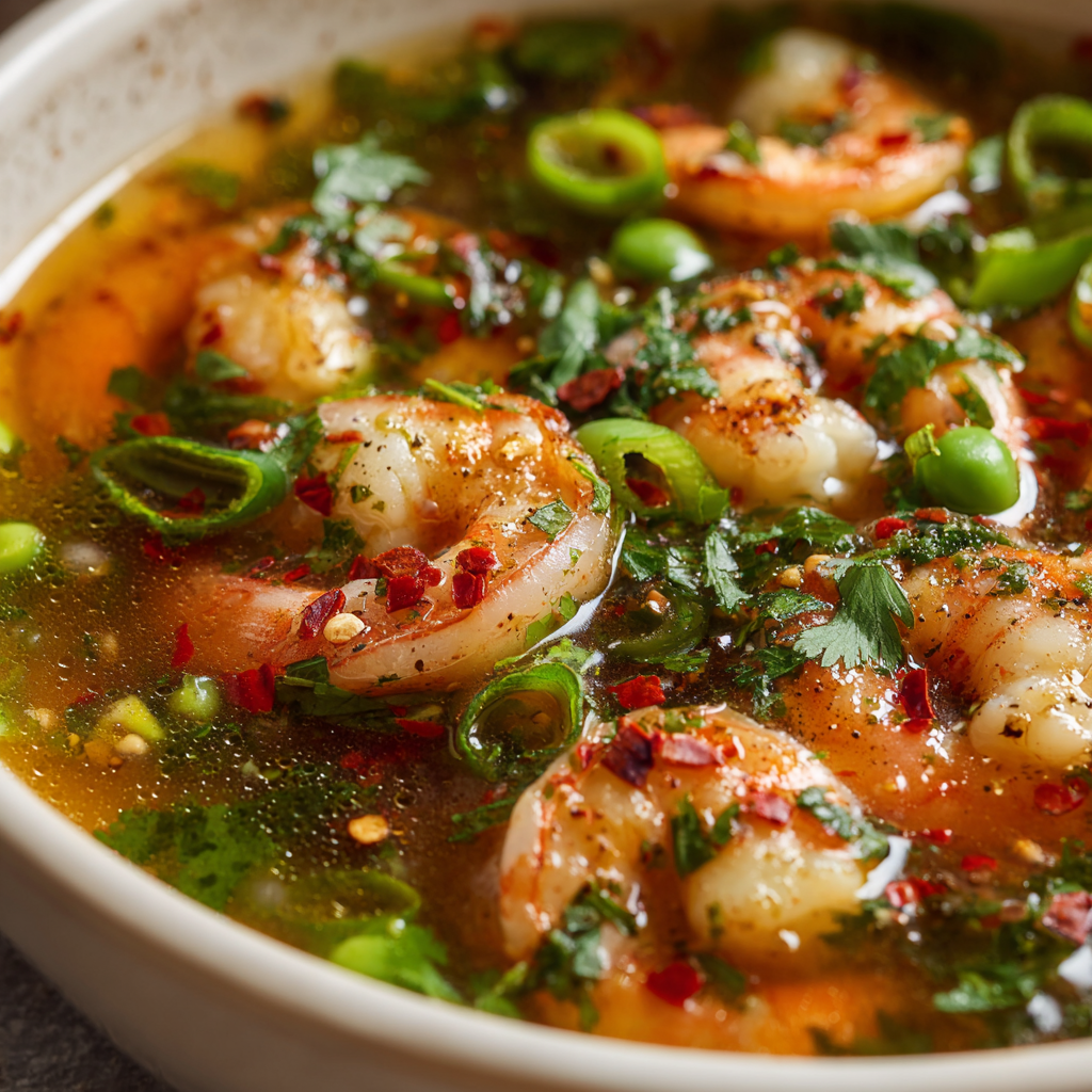 Quick and Spicy Shrimp Soup