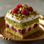 Heavenly Pistachio Raspberry Dream Cake