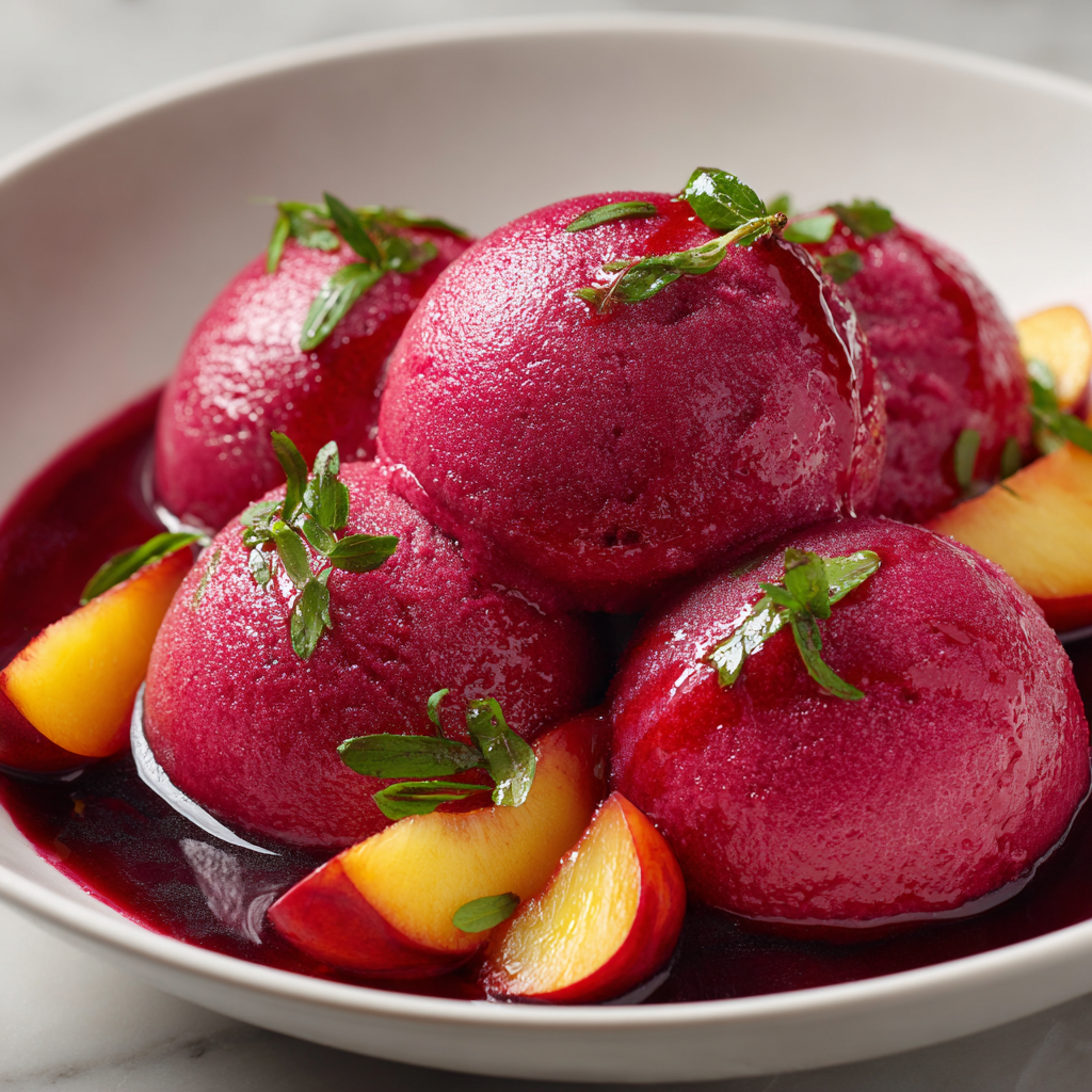 Cardamom Plum Sorbet